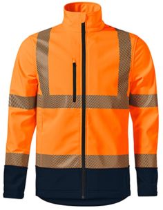 Softshellová bunda unisex HV Drop 5V3 fluorescenčná oranžová 2