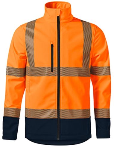 Softshellová bunda unisex HV Drop 5V3 fluorescenčná oranžová