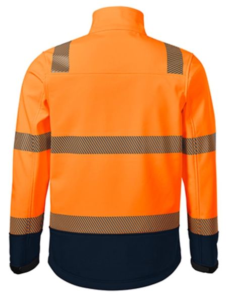 Softshellová bunda unisex HV Drop 5V3 fluorescenčná oranžová