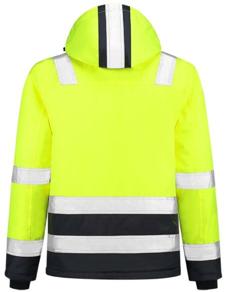 Pracovná bunda unisex Midi Parka High Vis Bicolor T51 fluorescenčná žltá