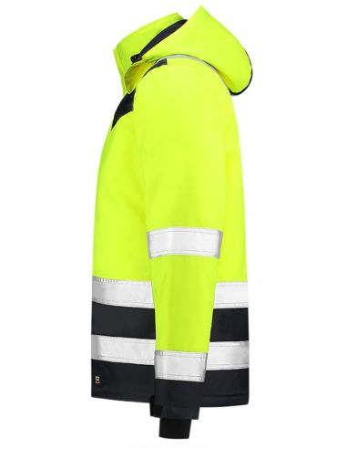 Pracovná bunda unisex Midi Parka High Vis Bicolor T51 fluorescenčná žltá