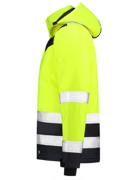 Pracovná bunda unisex Midi Parka High Vis Bicolor T51 fluorescenčná žltá