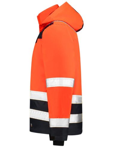 Pracovná bunda unisex Midi Parka High Vis Bicolor T51 fluorescenčná oranžová