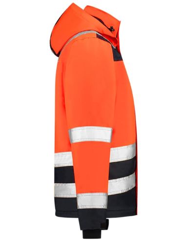 Pracovná bunda unisex Midi Parka High Vis Bicolor T51 fluorescenčná oranžová