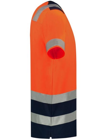 Tričko unisex T-Shirt High Vis Bicolor T01 fluorescenčná oranžová