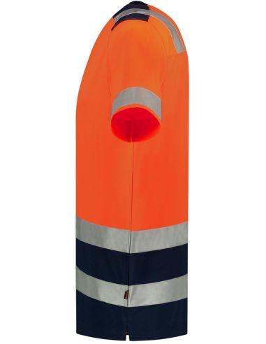 Tričko unisex T-Shirt High Vis Bicolor T01 fluorescenčná oranžová