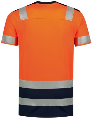 Tričko unisex T-Shirt High Vis Bicolor T01 fluorescenčná oranžová