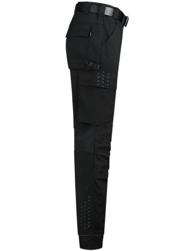 Pracovné nohavice unisex Work Pants Twill Cordura Stretch T62 čierna