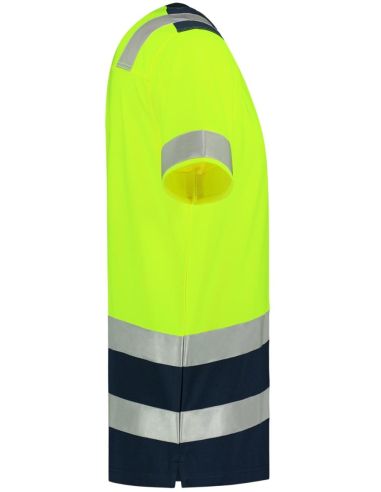 Tričko unisex T-Shirt High Vis Bicolor T01 fluorescenčná žltá