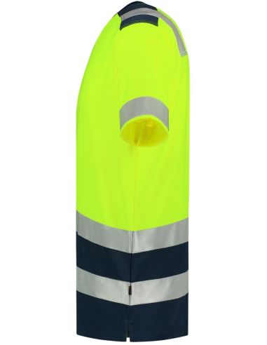 Tričko unisex T-Shirt High Vis Bicolor T01 fluorescenčná žltá