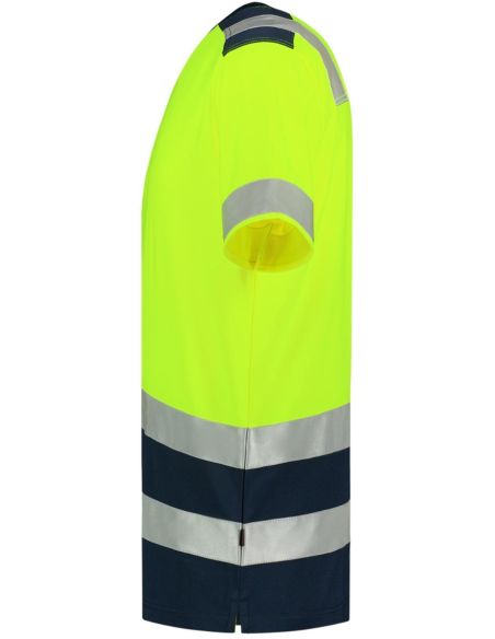 Tričko unisex T-Shirt High Vis Bicolor T01 fluorescenčná žltá