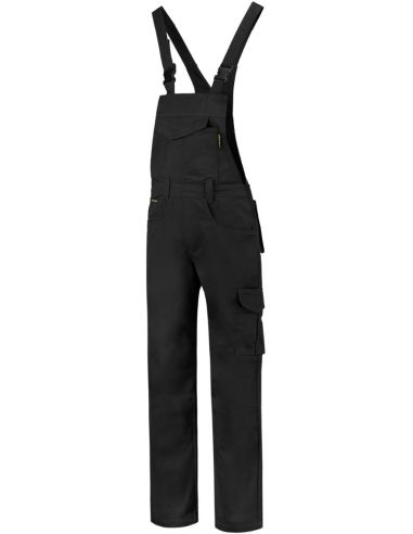 Pracovné nohavice s trakmi unisex Dungaree Overall Industrial T66 čierna