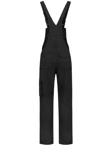 Pracovné nohavice s trakmi unisex Dungaree Overall Industrial T66 čierna