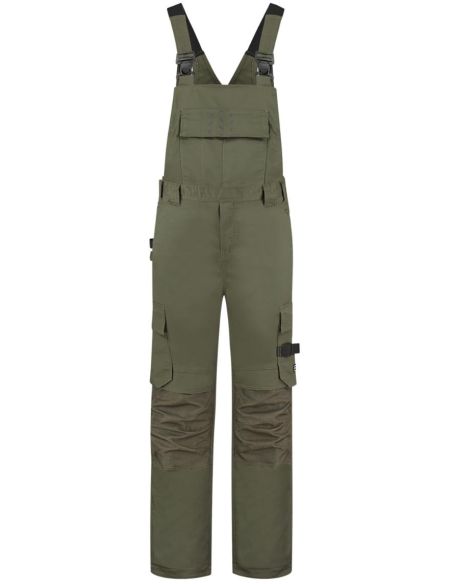 Pracovné nohavice s trakmi unisex Bib & Brace Twill Cordura T67 army
