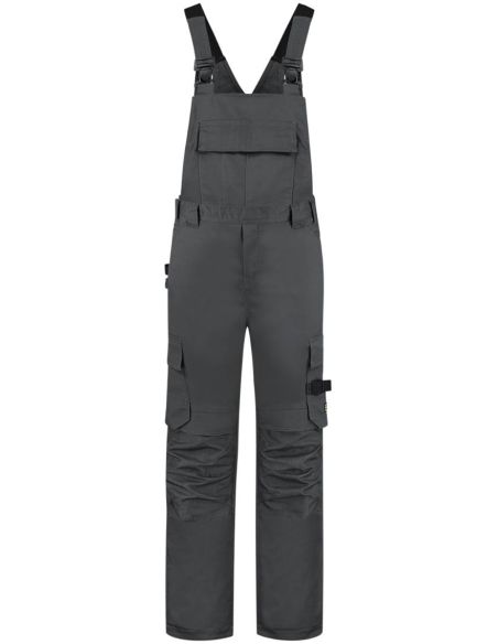 Pracovné nohavice s trakmi unisex Bib & Brace Twill Cordura T67 tmavosivý