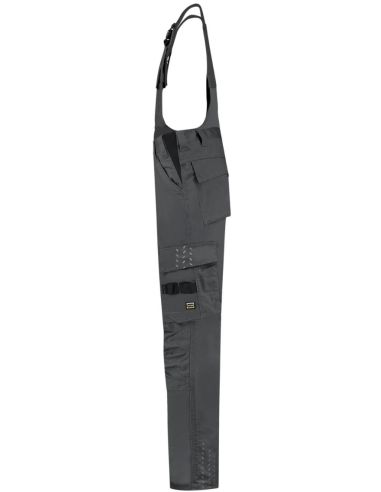 Pracovné nohavice s trakmi unisex Bib & Brace Twill Cordura T67 tmavosivý