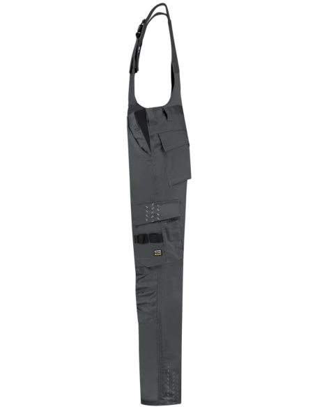 Pracovné nohavice s trakmi unisex Bib & Brace Twill Cordura T67 tmavosivý