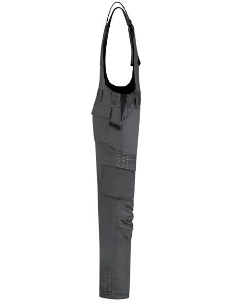 Pracovné nohavice s trakmi unisex Bib & Brace Twill Cordura T67 tmavosivý