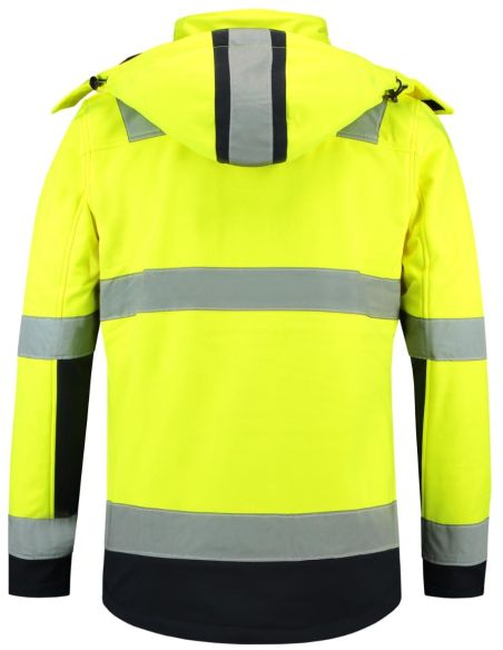 Softshellová bunda unisex Bi-color EN ISO 20471 Softshell T52 fluorescenčná žltá