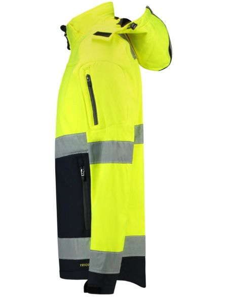 Softshellová bunda unisex Bi-color EN ISO 20471 Softshell T52 fluorescenčná žltá