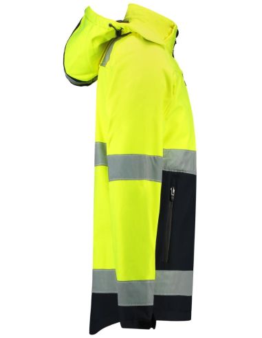 Softshellová bunda unisex Bi-color EN ISO 20471 Softshell T52 fluorescenčná žltá