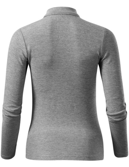 Polokošeľa dámska Pique Polo LS 231 tmavosivý melír